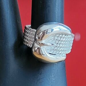 Sterling Silver Buckle Ring size 7